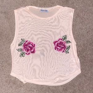Fashion nova rose detailing top